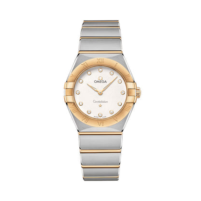 Constellation Quartz Yellow Gold and Steel 28mm - White on Bracelet