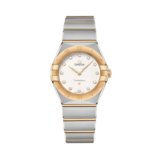 Constellation Quartz Yellow Gold and Steel 28mm - White on Bracelet