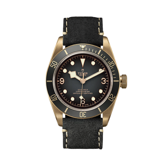 Black Bay Bronze 43mm - Slate Grey on Leather Strap