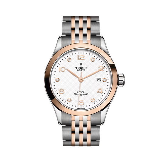 1926 Rose Gold Two-Tone 28mm - White, Diamond-Set on Bracelet