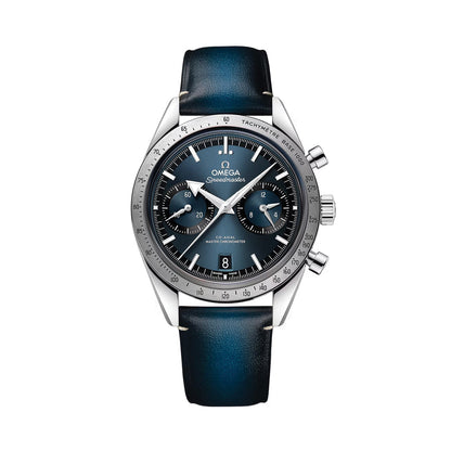 Speedmaster '57 40.5mm - Blue on Leather Strap