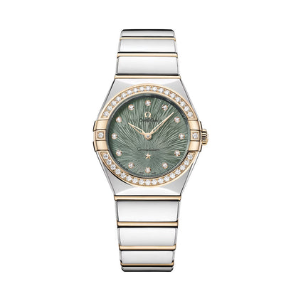 Constellation Diamonds Quartz Steel and Moonshine Gold 28mm - Green on Bracelet