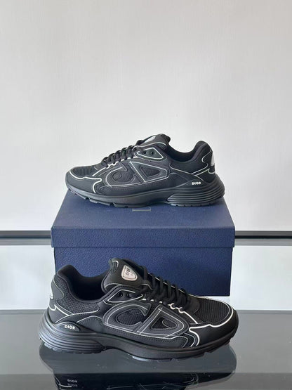 CD B30 Sneaker 35mm In Black Mesh and Black Technical Fabric