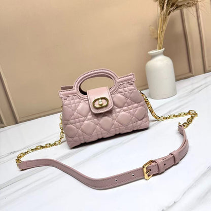 CD Jolie Top Handle Mini Bag Powder Pink Lambskin