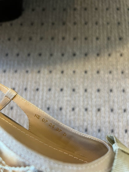 CD Ballet Slingback Pumps Gold Cannage Lambskin