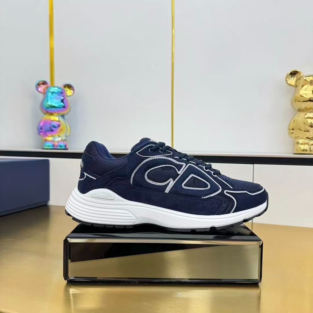 CD B30 Sneaker Dark Blue Polyester Mesh Fabric And Calfskin
