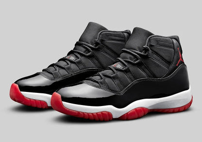 Air Jordan 11 Retro Bred Sneakers - Cushioned Stride | Sneakerhead Pick