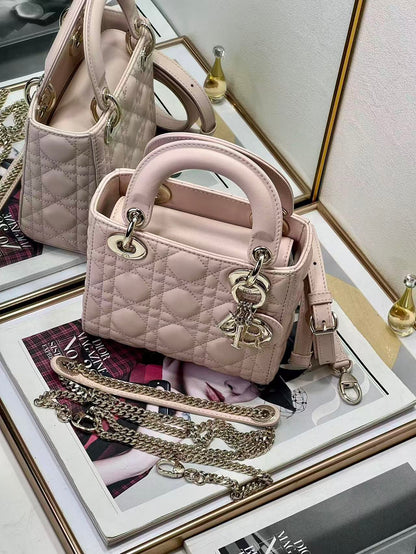 CD Sac Lady Dior Power Pink Lamskin