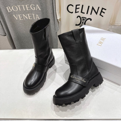 CD  D-Quest Boot 35mm Black Grained Calfskin 492054