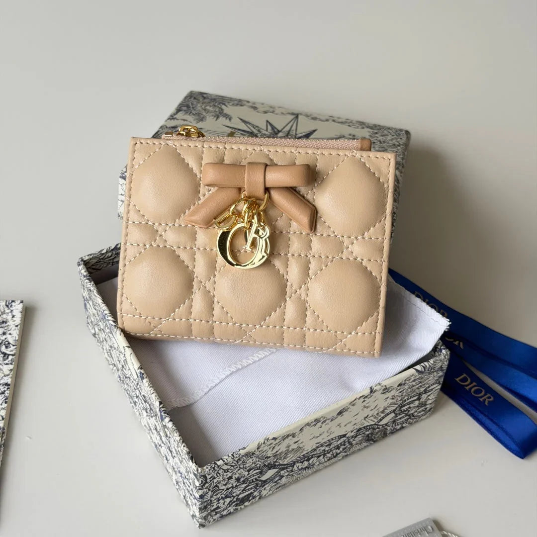 CD 2026 Freesia Wallet  Lambskin
