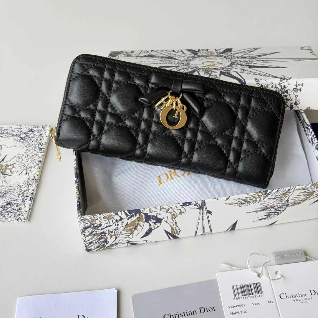 CD 2026 Freesia Long Wallet Lambskin