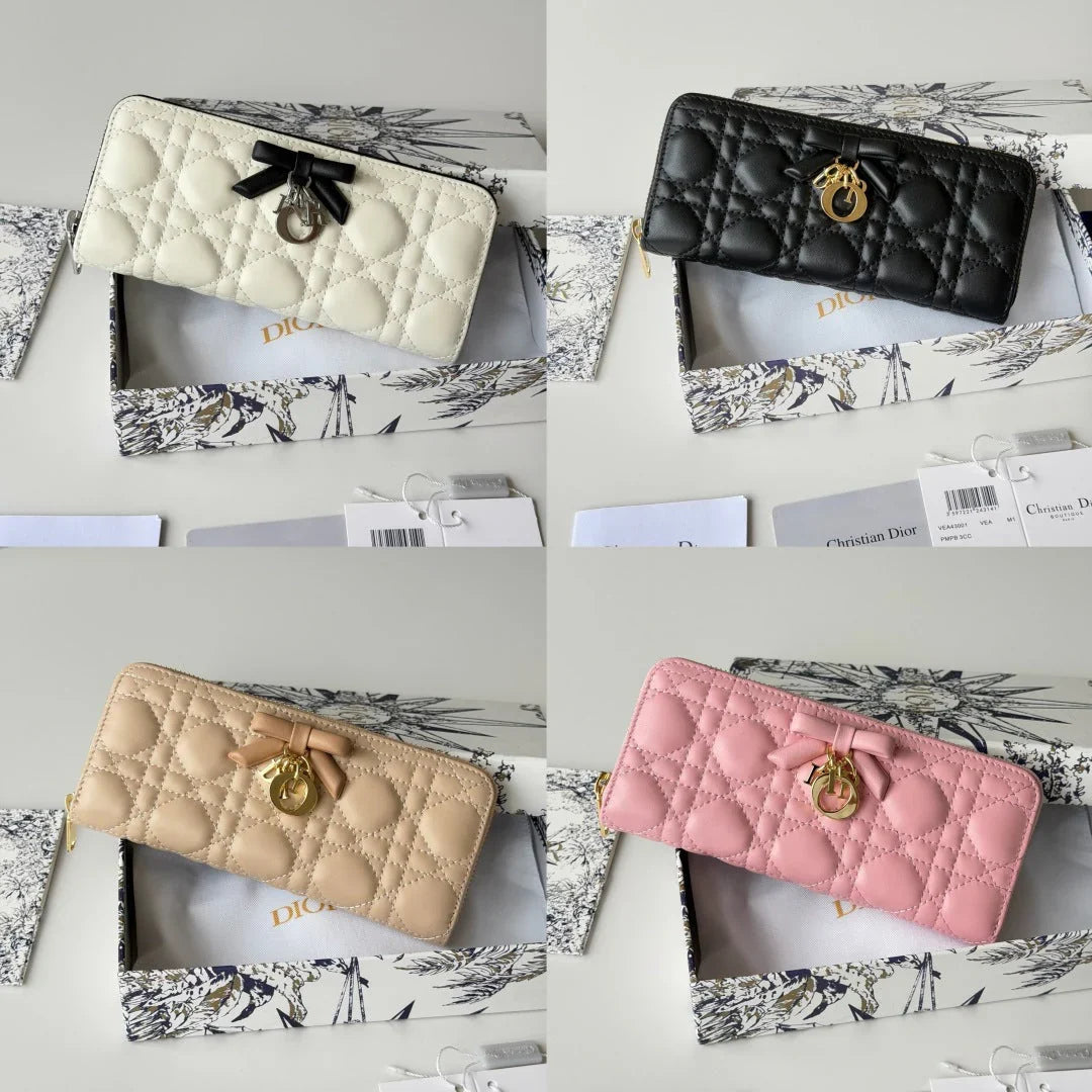 CD 2026 Freesia Long Wallet Lambskin