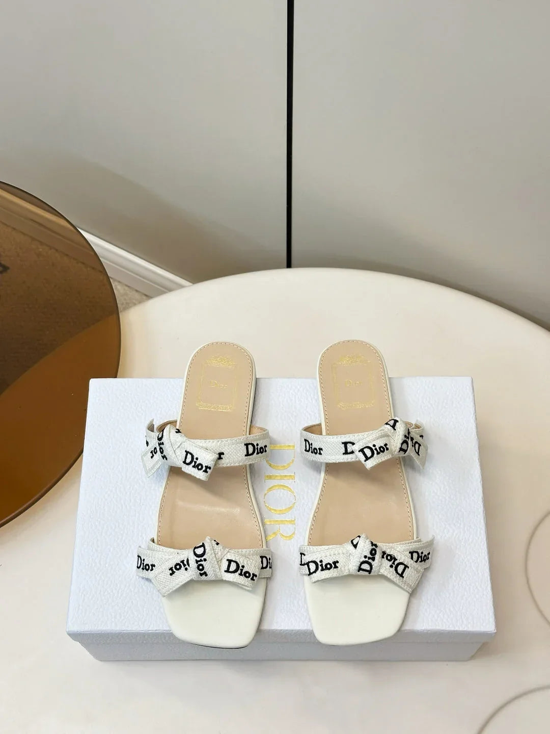 Dior 2026 Oblique Flat Strappy Sandals Fabric Leather 919653