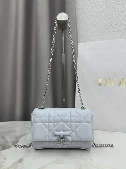 Dior 2026 Chain Bag 21cm Fabric Lambskin