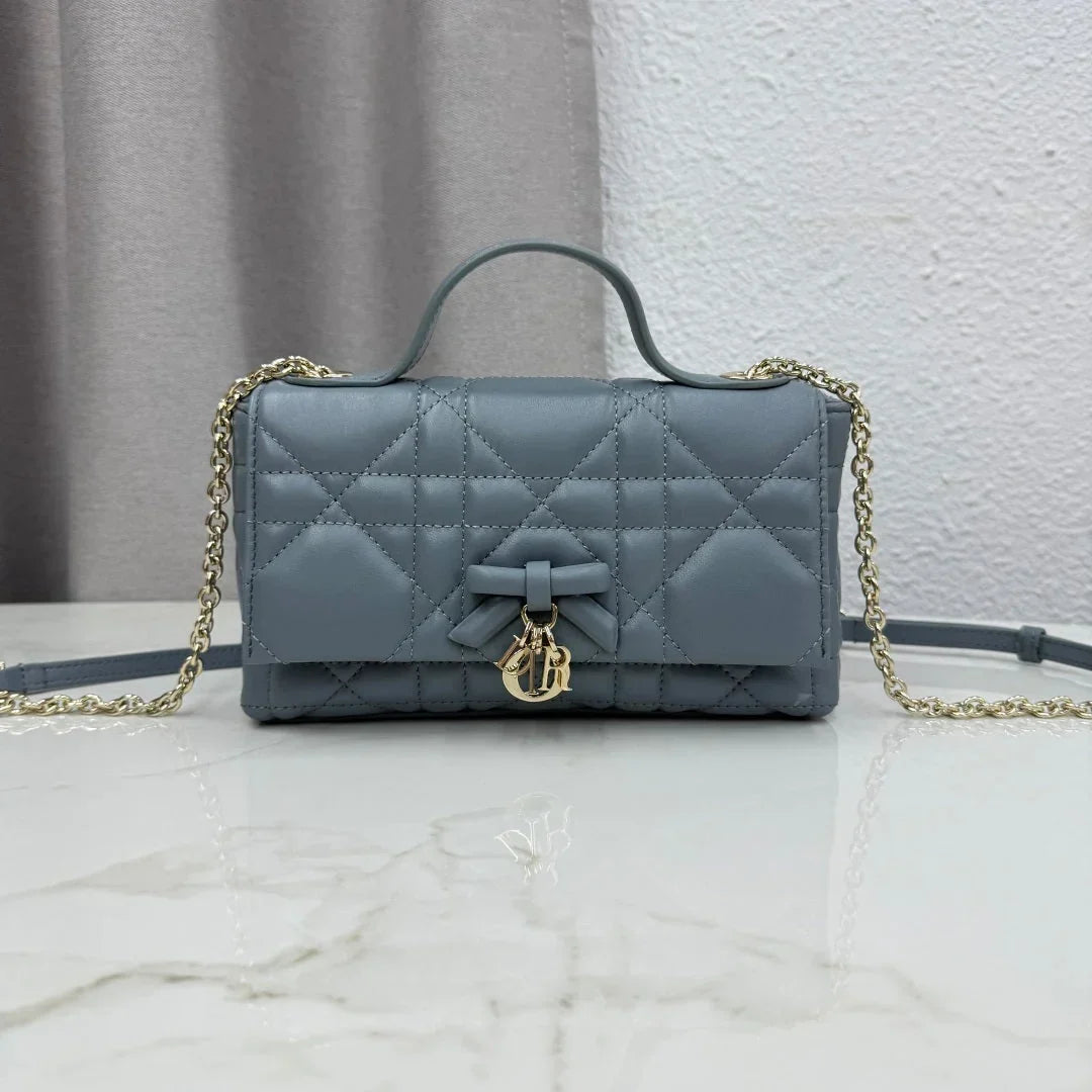 Dior 2026 My Tender Dior Top Handle Mini Chain Bag 21cm Lambskin