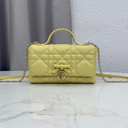 Dior 2026 My Tender Dior Top Handle Mini Chain Bag 21cm Lambskin