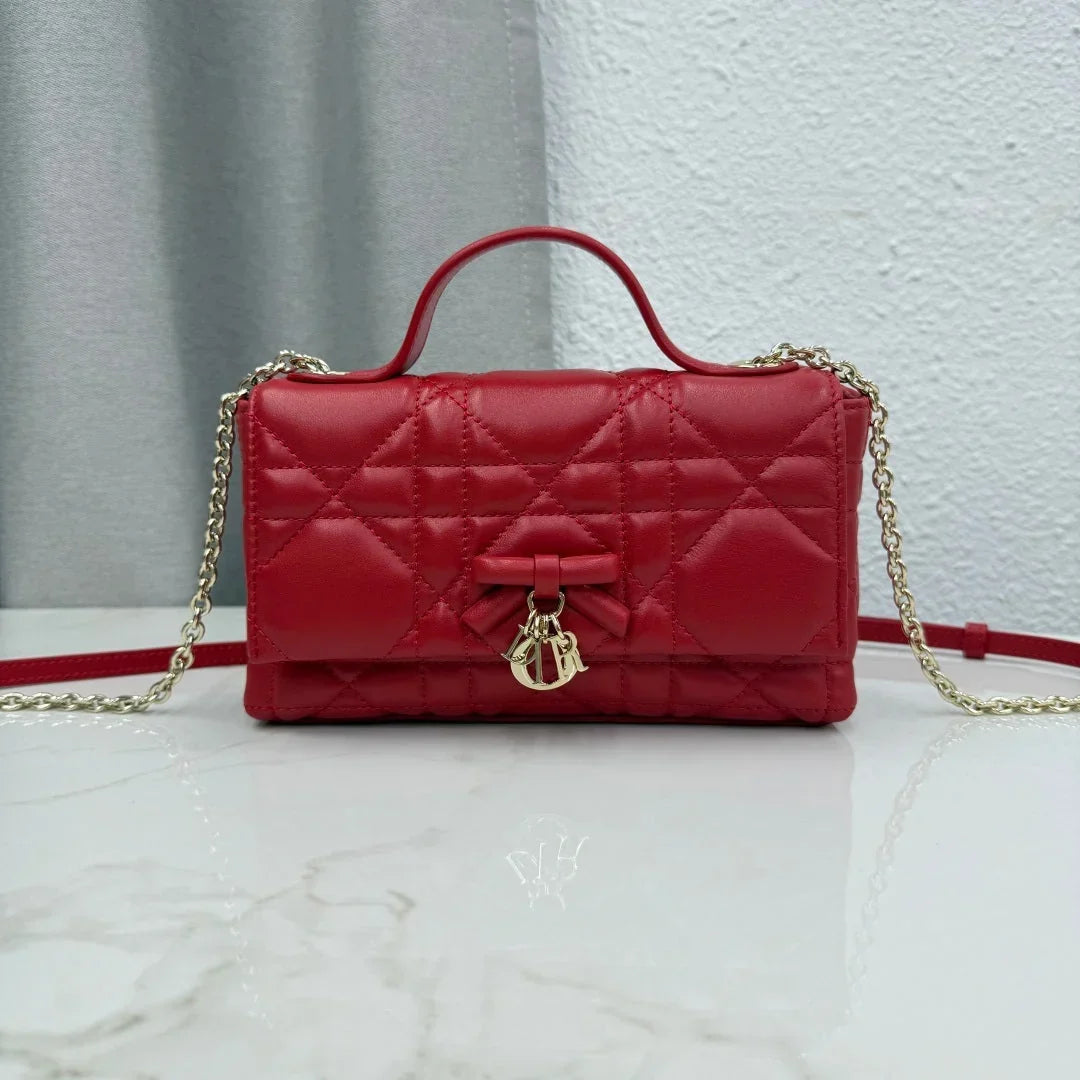 Dior 2026 My Tender Dior Top Handle Mini Chain Bag 21cm Lambskin