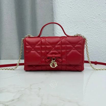 Dior 2026 My Tender Dior Top Handle Mini Chain Bag 21cm Lambskin