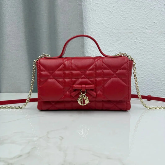 Dior 2026 My Tender Dior Top Handle Mini Chain Bag 21cm Lambskin