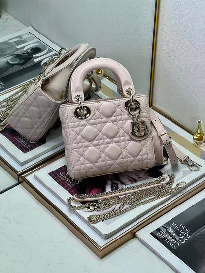 CD Sac Lady Dior Power Pink Lamskin