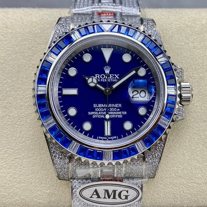 Rolex Submariner Date Blue Dial Full Diamond