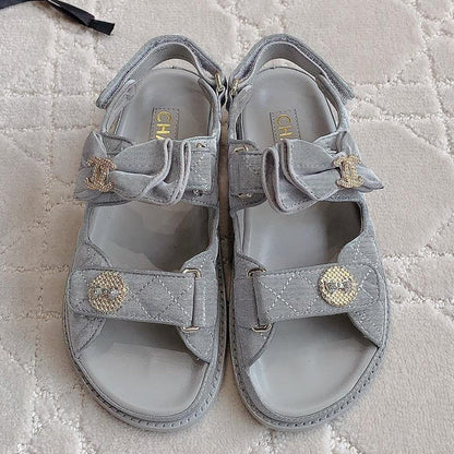Chanel 2026 Camellia Sandals Fabric 977449