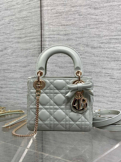 CD 2026 Bow Lady Dior Lily Green Cannage Lambskin 286533