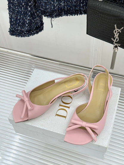 Dior 2026 Bow Heeled Slingback Sandal 607567