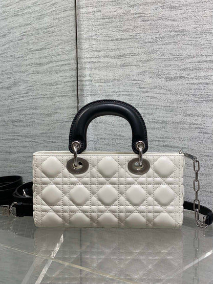 CD 2026 Bow Lady D-Joy Black mix White Cannage Lambskin 286573