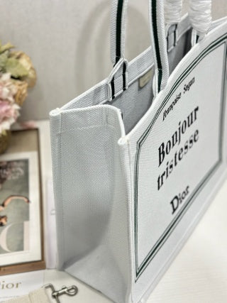 CD Fall 2026 Book Tote Black White Canvas
