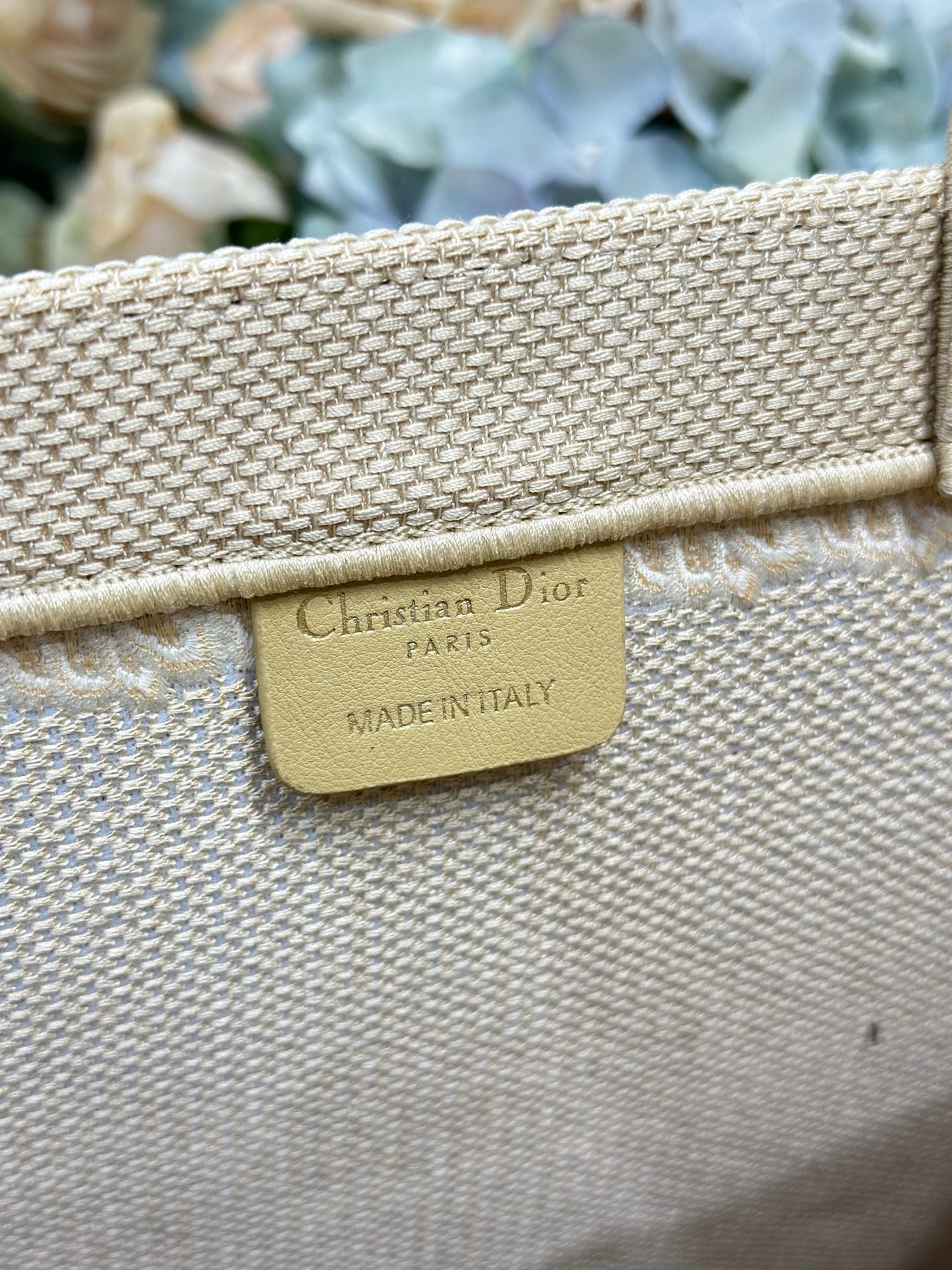 CD Madame Bovary Book Tote Beige Canvas