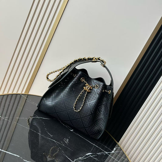Chane 2026 Hobo Bag Perforated Calfskin 292067