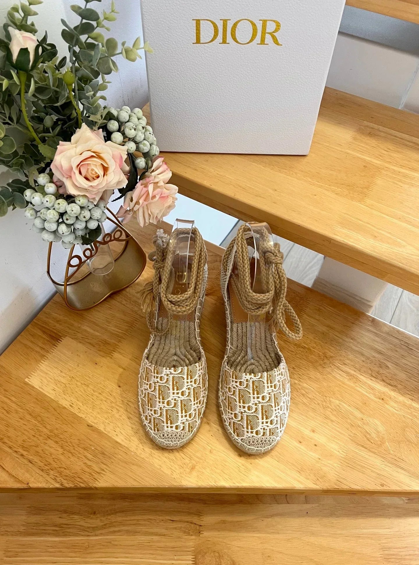 Dior 2026 Wedge Espadrille Canvas Straw 919957