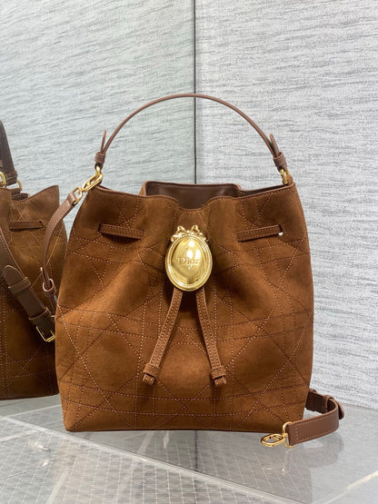 Dior 2026 Bucket Bag 27cm Suede Lambskin