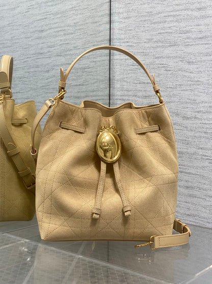 Dior 2026 Bucket Bag 27cm Suede Lambskin