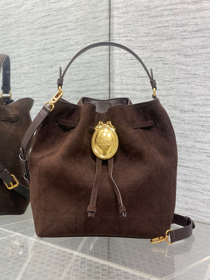 Dior 2026 Bucket Bag 27cm Suede Lambskin