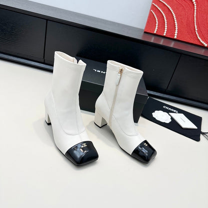 CC 26s Square Toe Blocked Heel Ankle Boot Sheepskin 992588