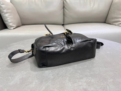 Dior 2026 Grand Tour Bowling Bag 28cm Black Calfskin