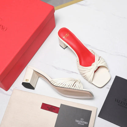 Valentino 2026 Garavani Annet Calfskin Slide Sandals 60mm 864485