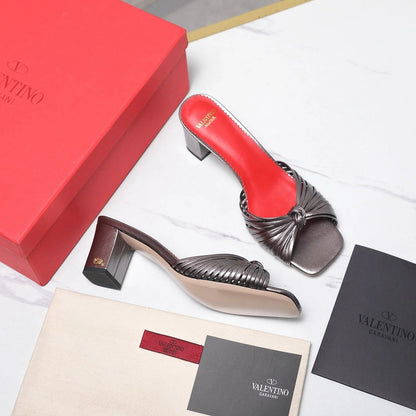 Valentino 2026 Garavani Annet Calfskin Slide Sandals 60mm 864485