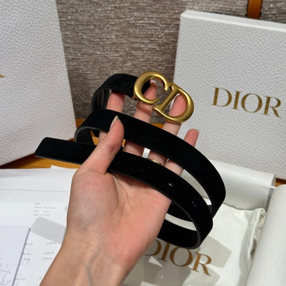 Dior 2026 CD Buckle Belt 20mm Suede 193832