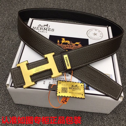 HM Original Belt 38mm Black Cowhide Gold Buckle 620253