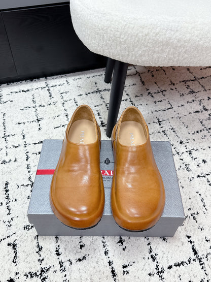 PRA 26S Loafers Camel Brown Calfskin Leather 617128