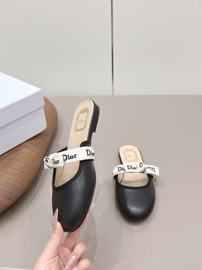 CD J'Adior Mules Beige Black Sheepskin 738314