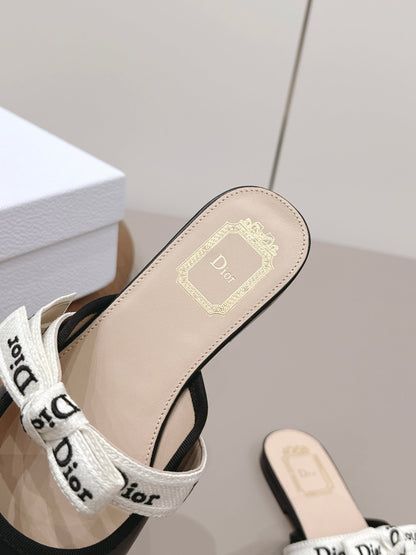 CD J'Adior Mules Beige Black Sheepskin 738314