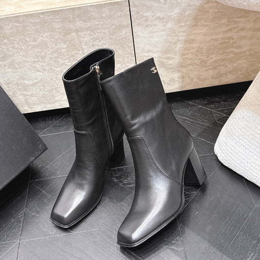 CC Autumn/Winter 2026 Ankle Boots 7cm Black Calfskin 954126