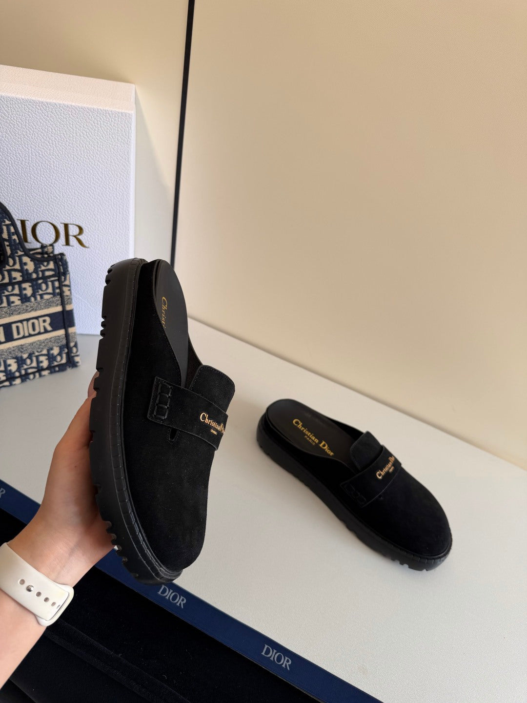 CD Boy Mules Full Black Suede