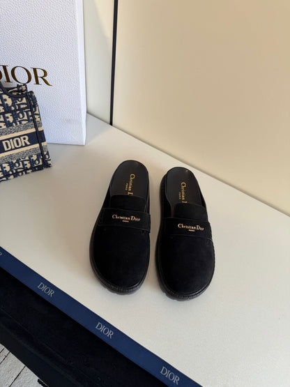 CD Boy Mules Full Black Suede