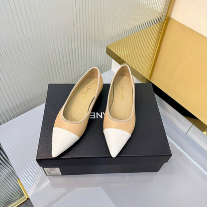 CC 2026 Ballet Flats Beige White Sheepskin 668125
