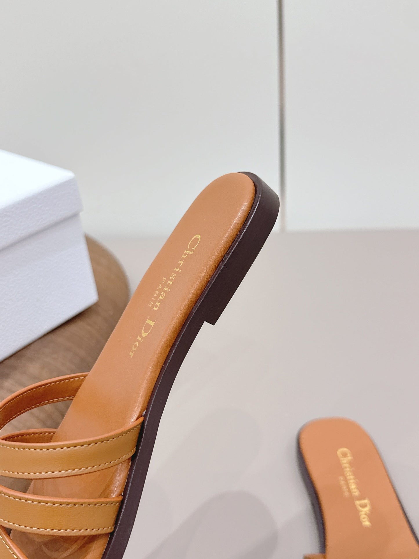 CD 26s 30M Slide Tan Calfskin 738223
